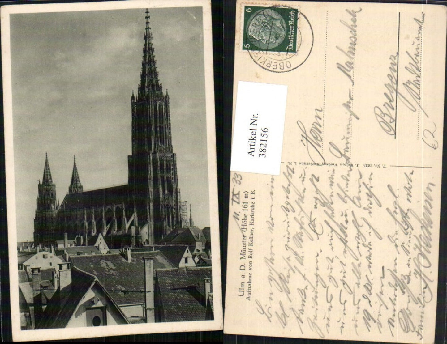 382156,Ulm an d. Donau Münster Kirche