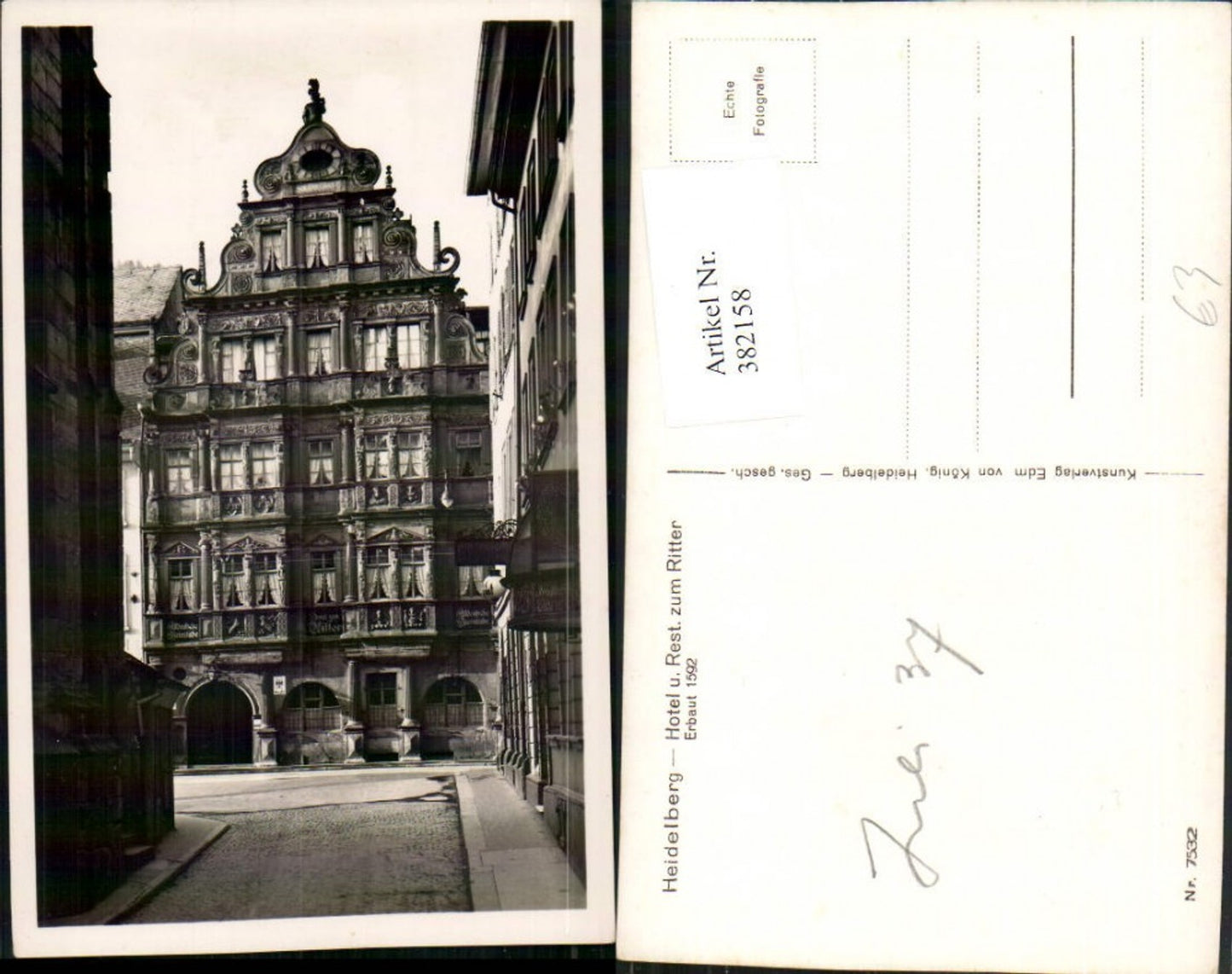 382158,Heidelberg Hotel u. Restaurant zum Ritter