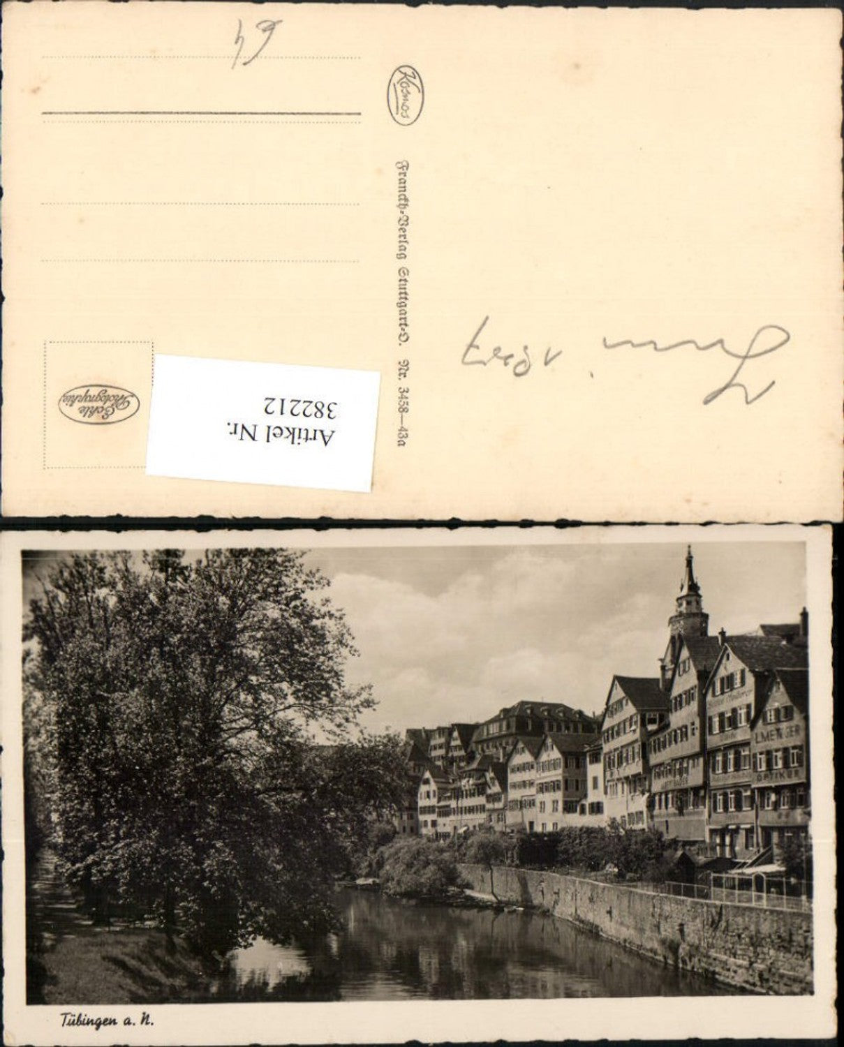 382212,Tübingen am Neckar Teilansicht Fluss