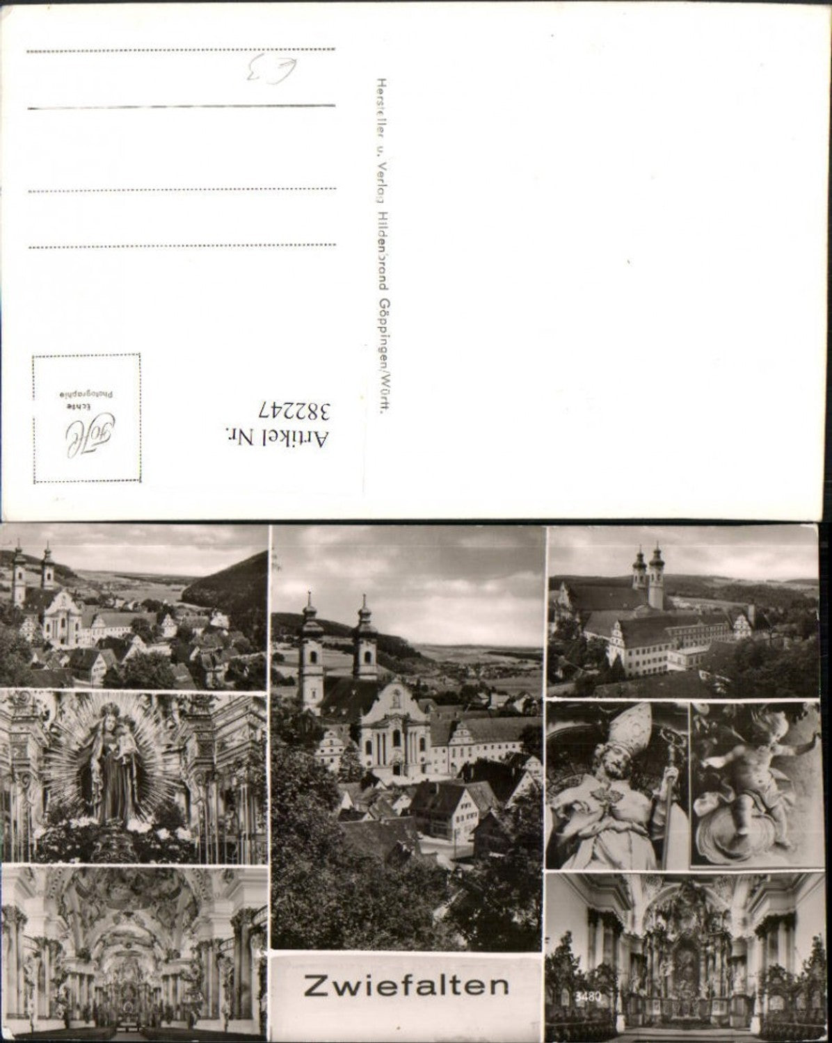 382247,Zwiefalten Totale Kloster Kirche Innenansicht Mehrbildkarte