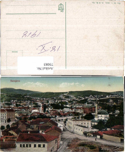 75085,Sarajevo Totale COLOR 1918