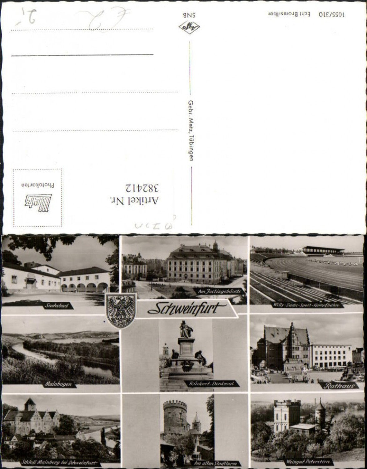 382412,Schweinfurt Justizgebäude Stadion Rathaus Schloss Weingut Peterstirn Mehrbildkarte