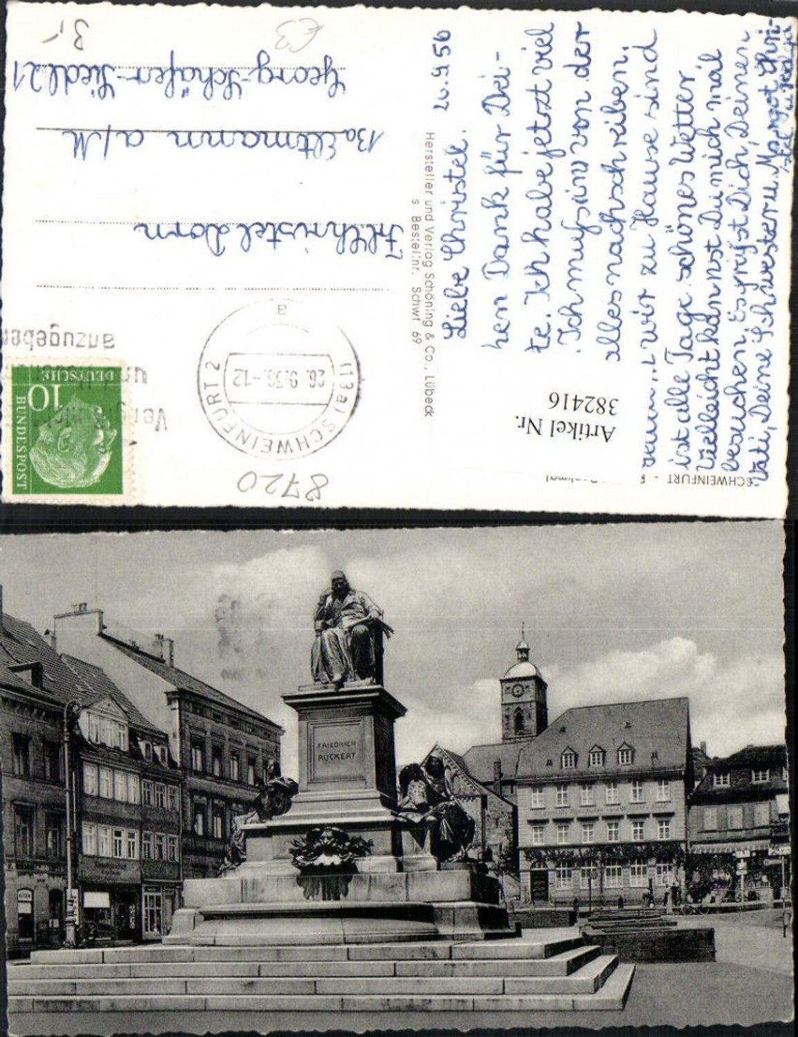 382416, Schweinfurt Rückert Monument Statue