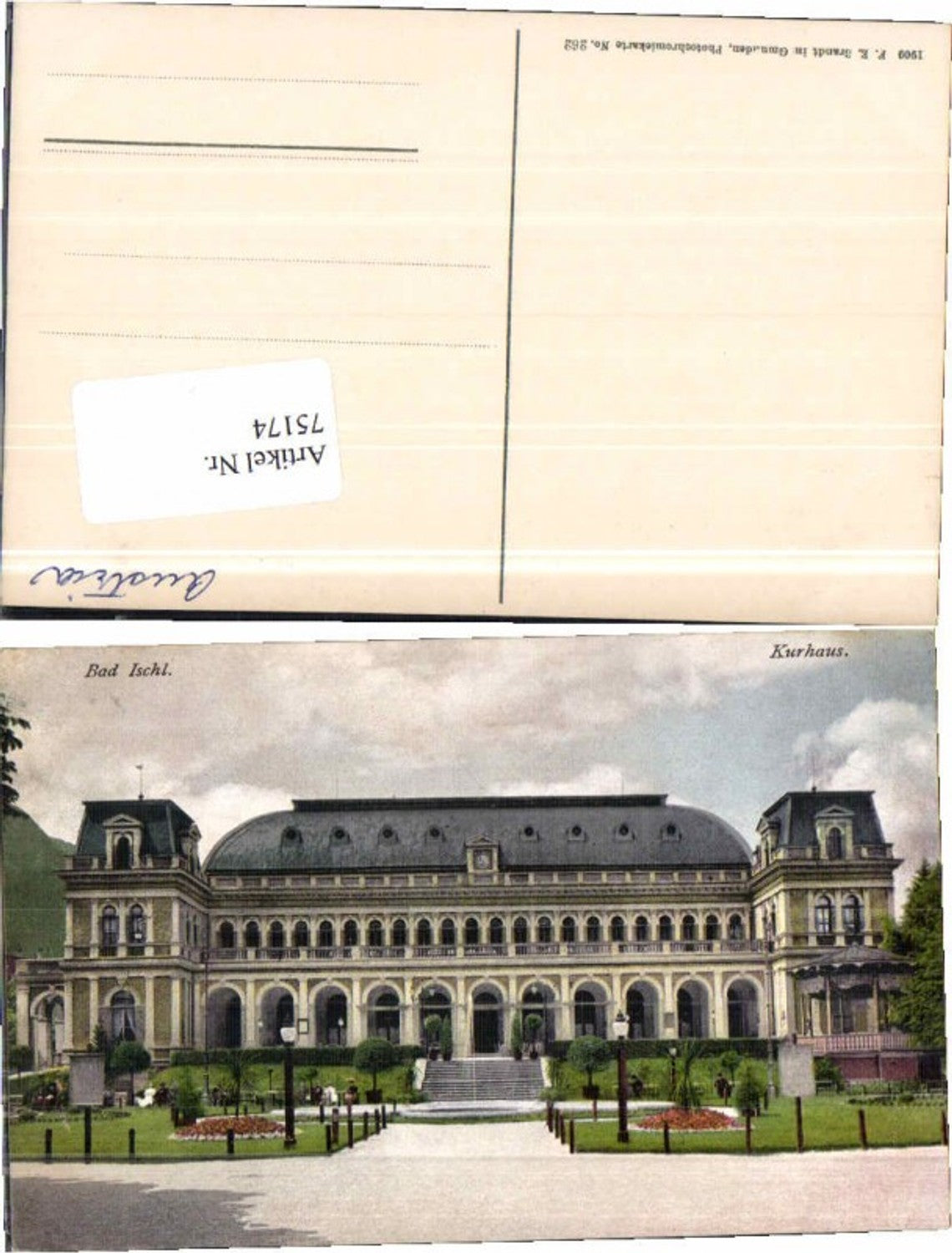 75174,Bad Ischl Kurhaus Kaiserliche Villa Brandt 262