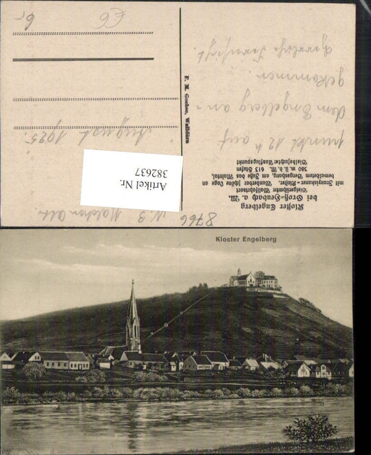 382637,Großheubach Teilansicht m. Kloster Engelberg