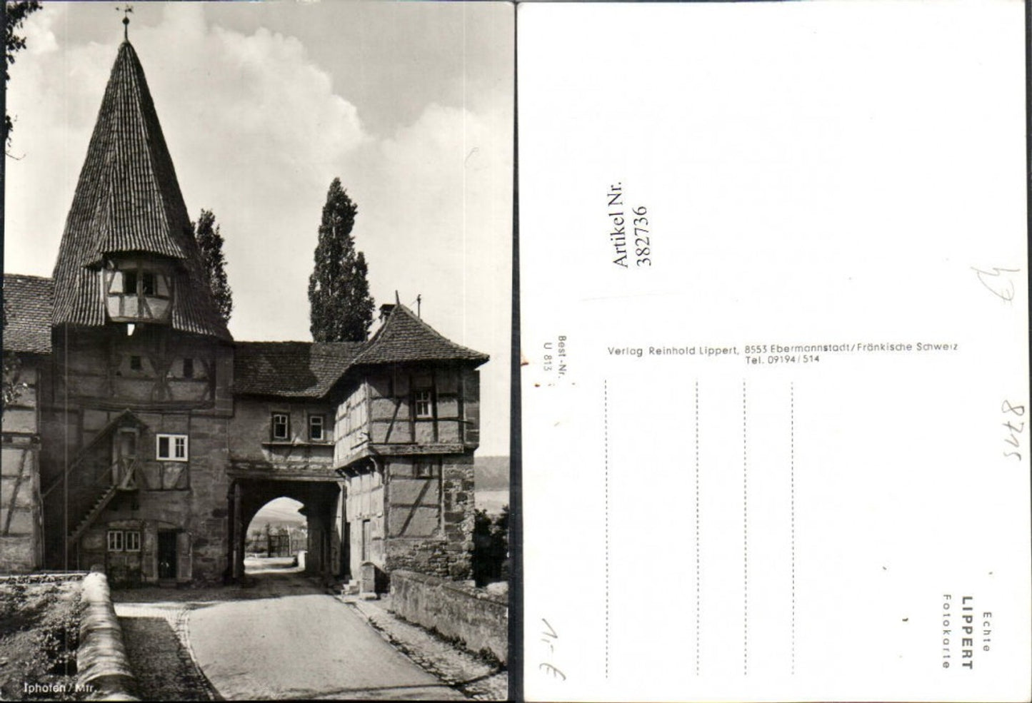 382736,Iphofen Rödelseer Tor Turm
