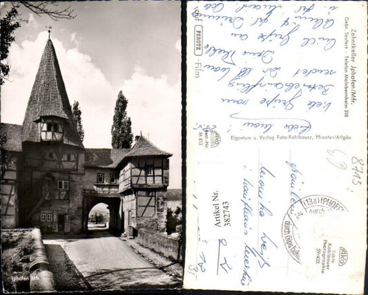 382743,Iphofen Rödelseer Tor Turm