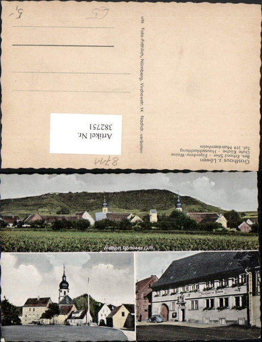 382751,Rödelsee Totale Gasthaus zum Löwen Mehrbildkarte