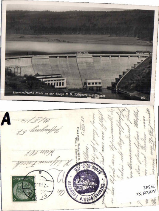 75542,Frain a.d. Thaya Talsperre mit Stausee 1939
