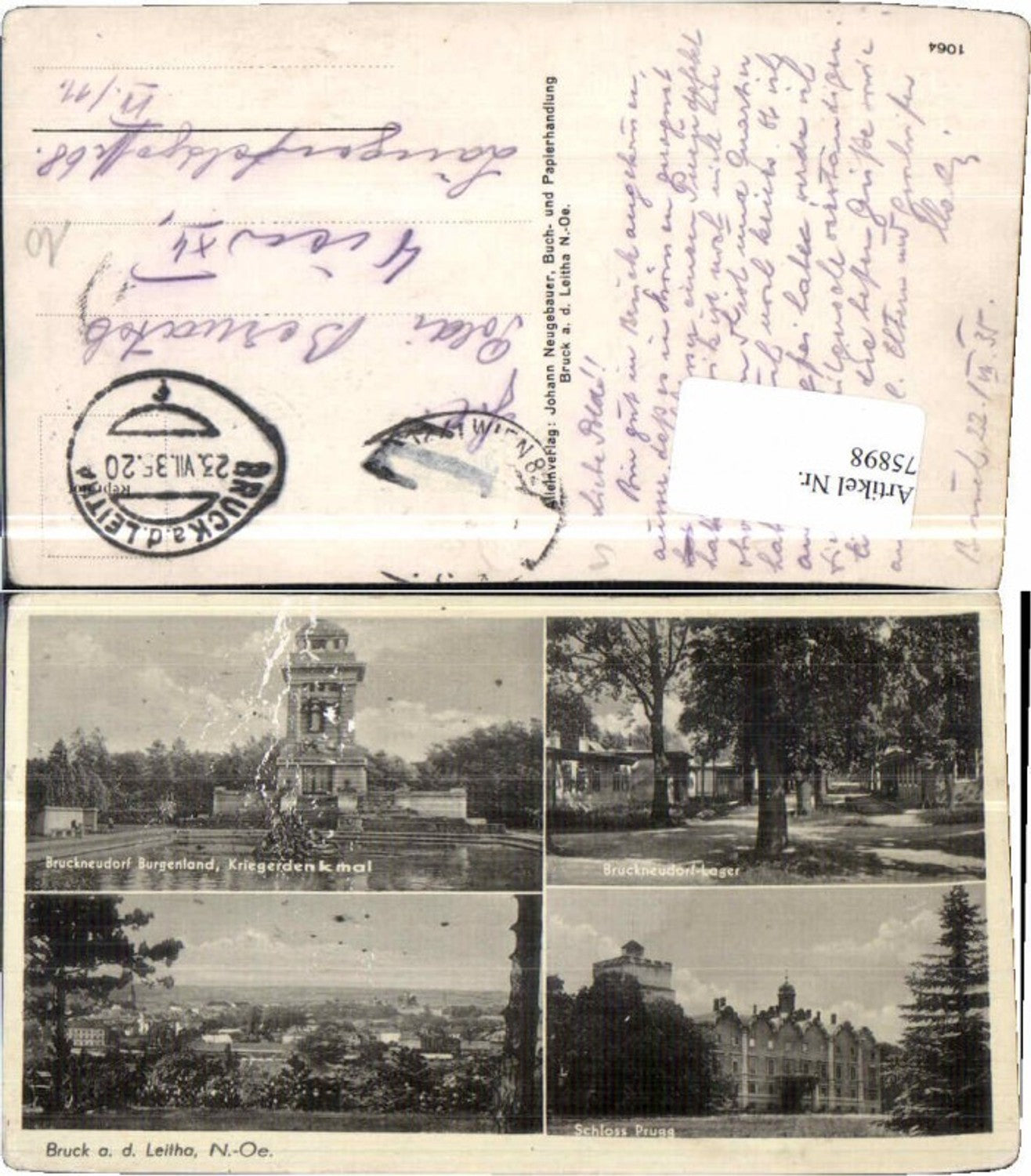 75898,Bruck a.d. Leitha Mehrbild 1940