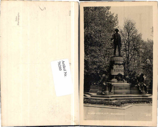 76260,Steyr Werndl Denkmal im Stadtpark 1935