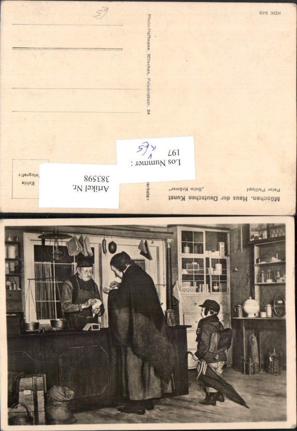 383598, House of German Art HDK 546 Artist Peter Philippi At the grocer's scales Student