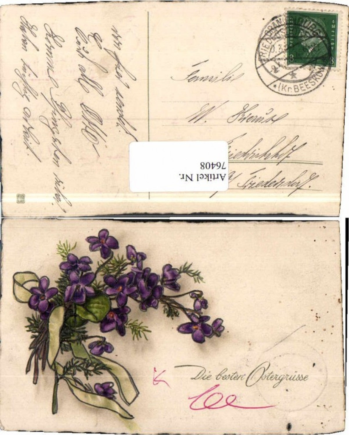 76408,Ostern Veilchen Blumen Schöne AK