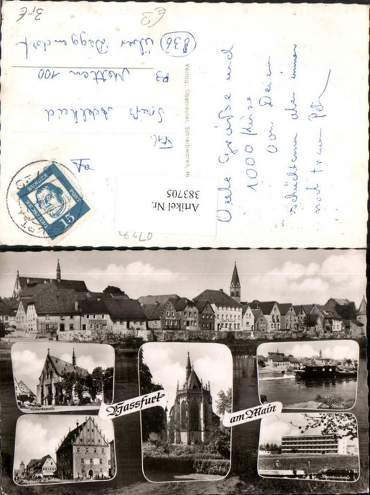 383705,Hassfurt Haßfurt am Main Totale Kirche Kapelle Rathaus Krankenhaus Mehrbildkarte