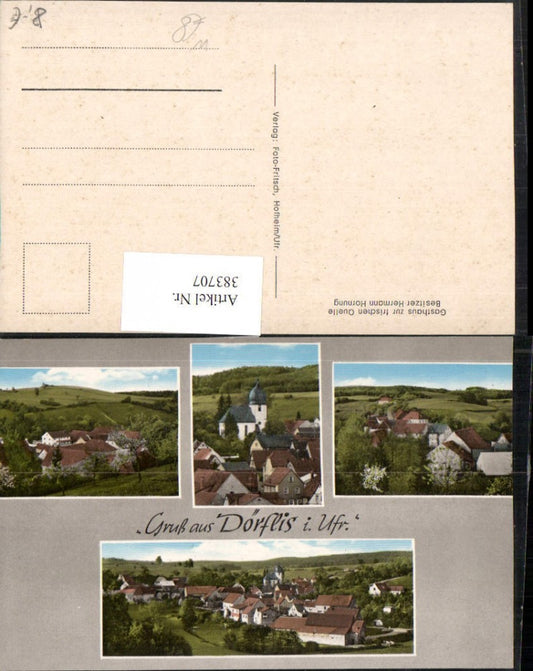 383707,Gruß aus Dörflis b. Königsberg in Bayern Totale Mehrbildkarte
