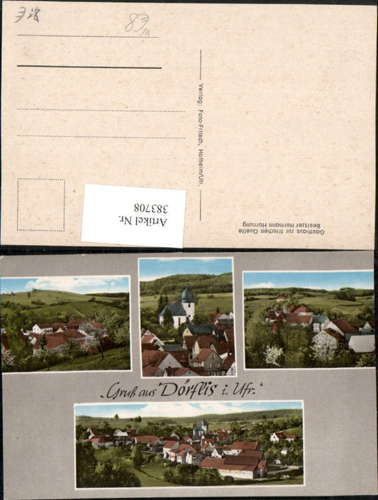 383708,Gruß aus Dörflis b. Königsberg in Bayern Totale Mehrbildkarte