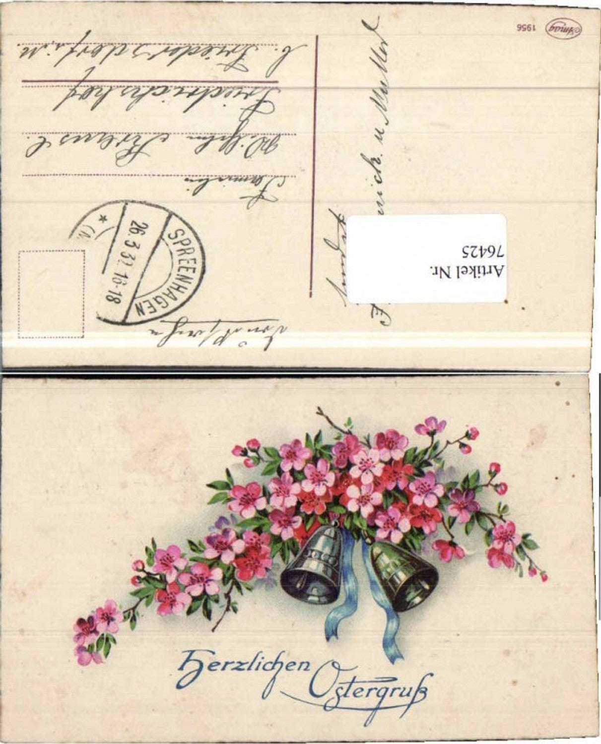 76425,Ostern Glocken Blumen Spreenhagen gelaufen Amag Nr. 1956