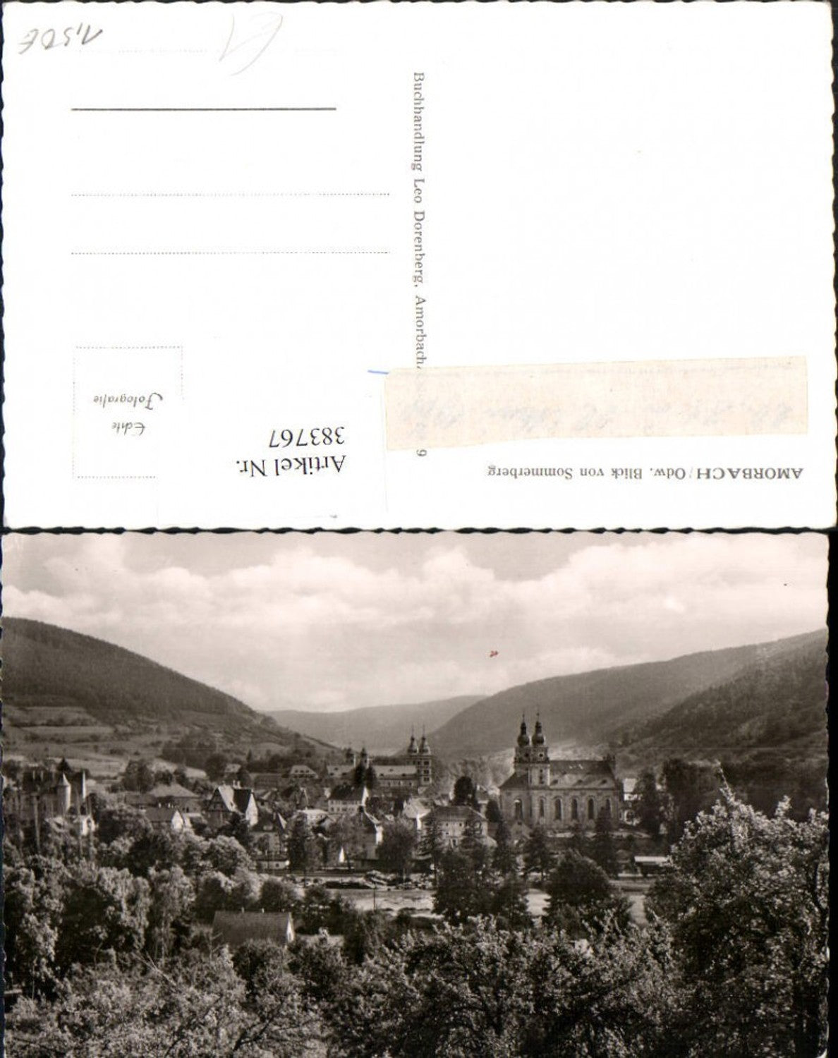 383767,Amorbach im Odenwald Totale Blick von Sommerberg