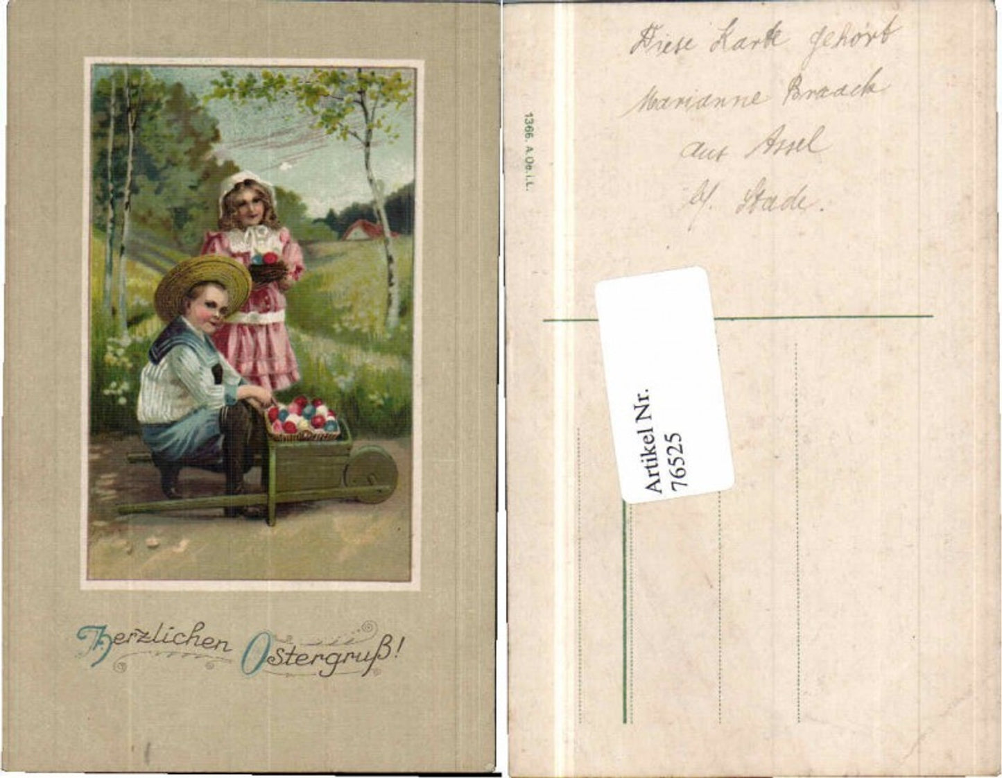 76525,Ostern Kinder Junge Karren Matrosen Uniform ostereier