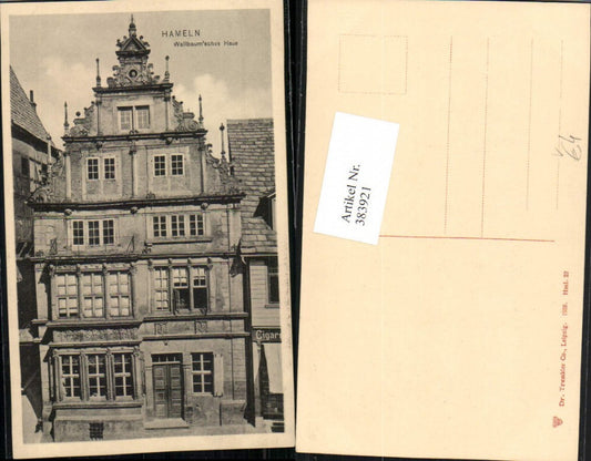 383921,Hameln Wallbaum'sches Haus Gebäude pub Trenkler Co 1908/22