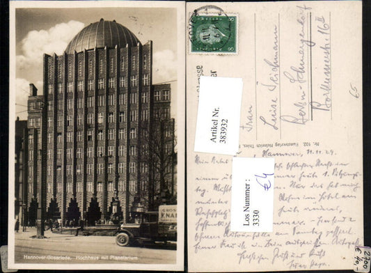 383932,Hannover Goseriede Hochhaus m. Planetarium