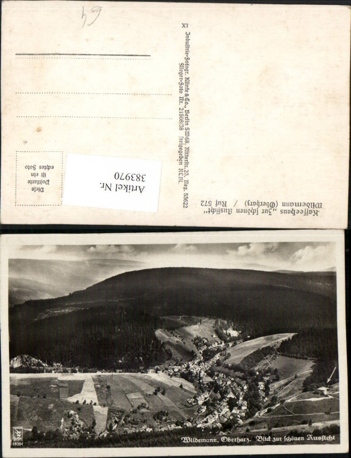 383970,Wildemann im Oberharz Totale Blick zur schönen Aussicht