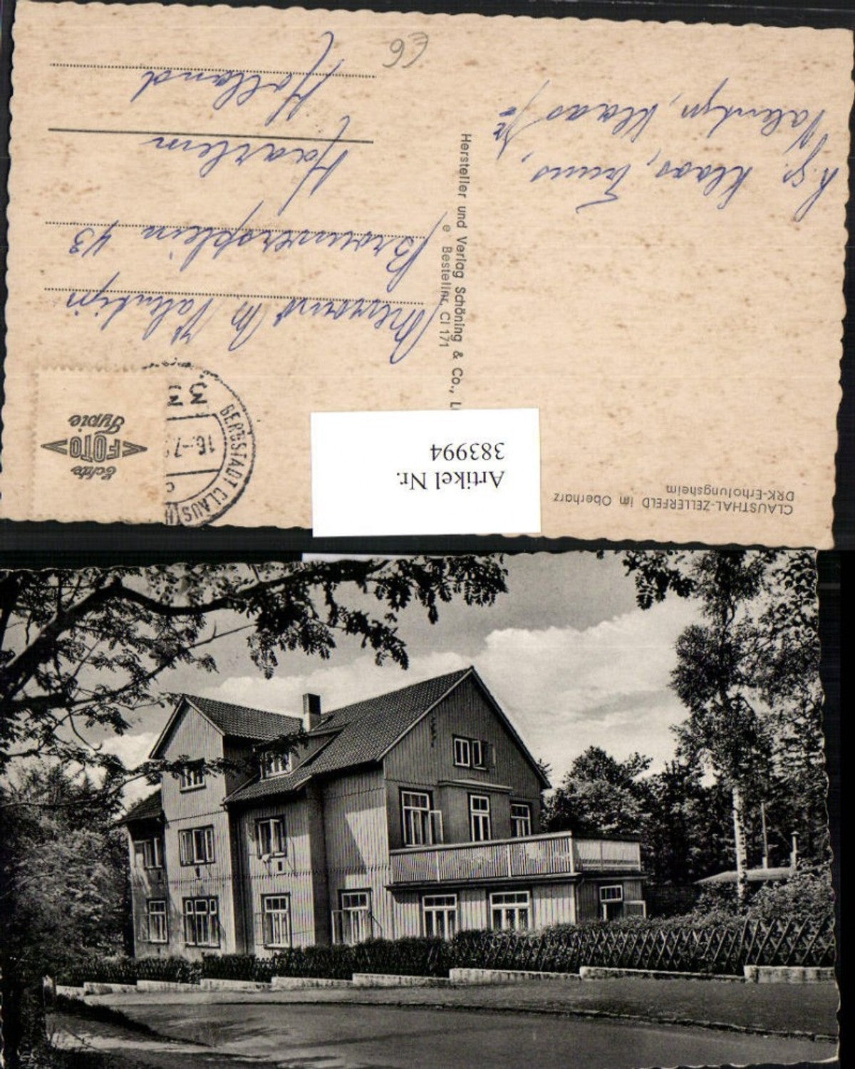 383994,Clausthal-Zellerfeld im Oberharz DRK-Erholungsheim