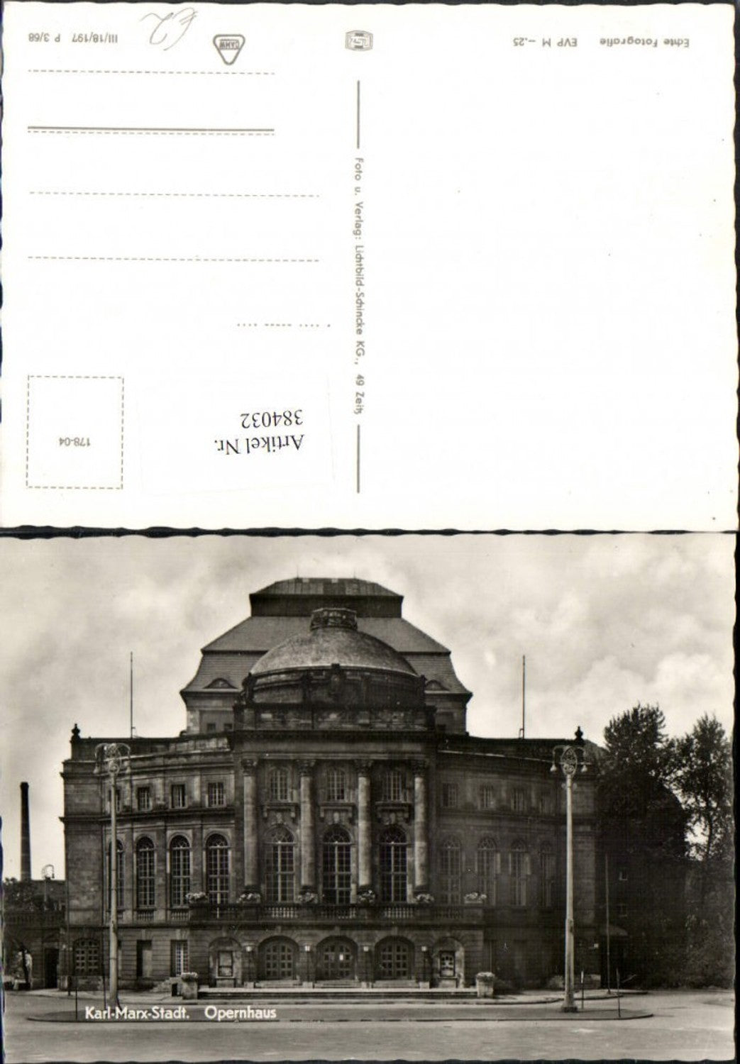 384032,Karl-Marx-Stadt Chemnitz Opernhaus Oper Gebäude