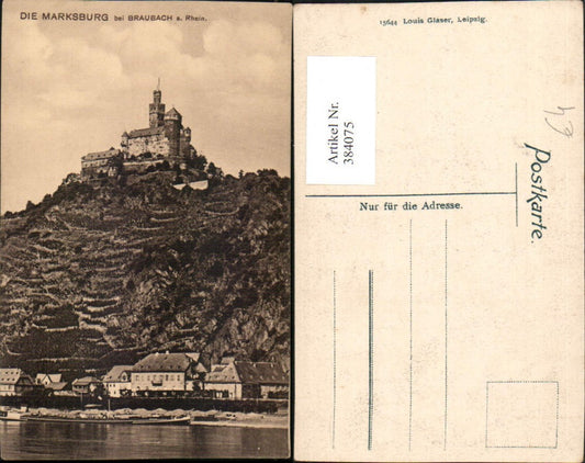 384075,Marksburg Burg b. Braubach am Rhein