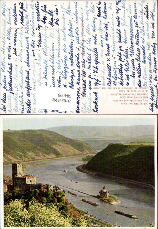 384099,Burg Gutenfels und Pfalz b. Kaub am Rhein