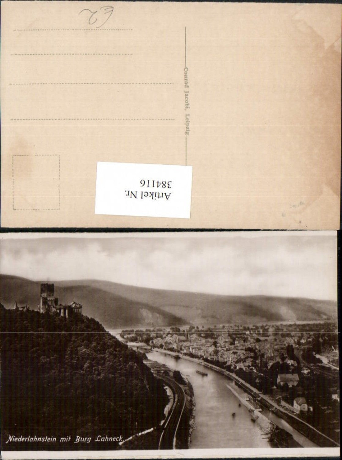384116,Niederlahnstein Totale m. Burg Lahneck