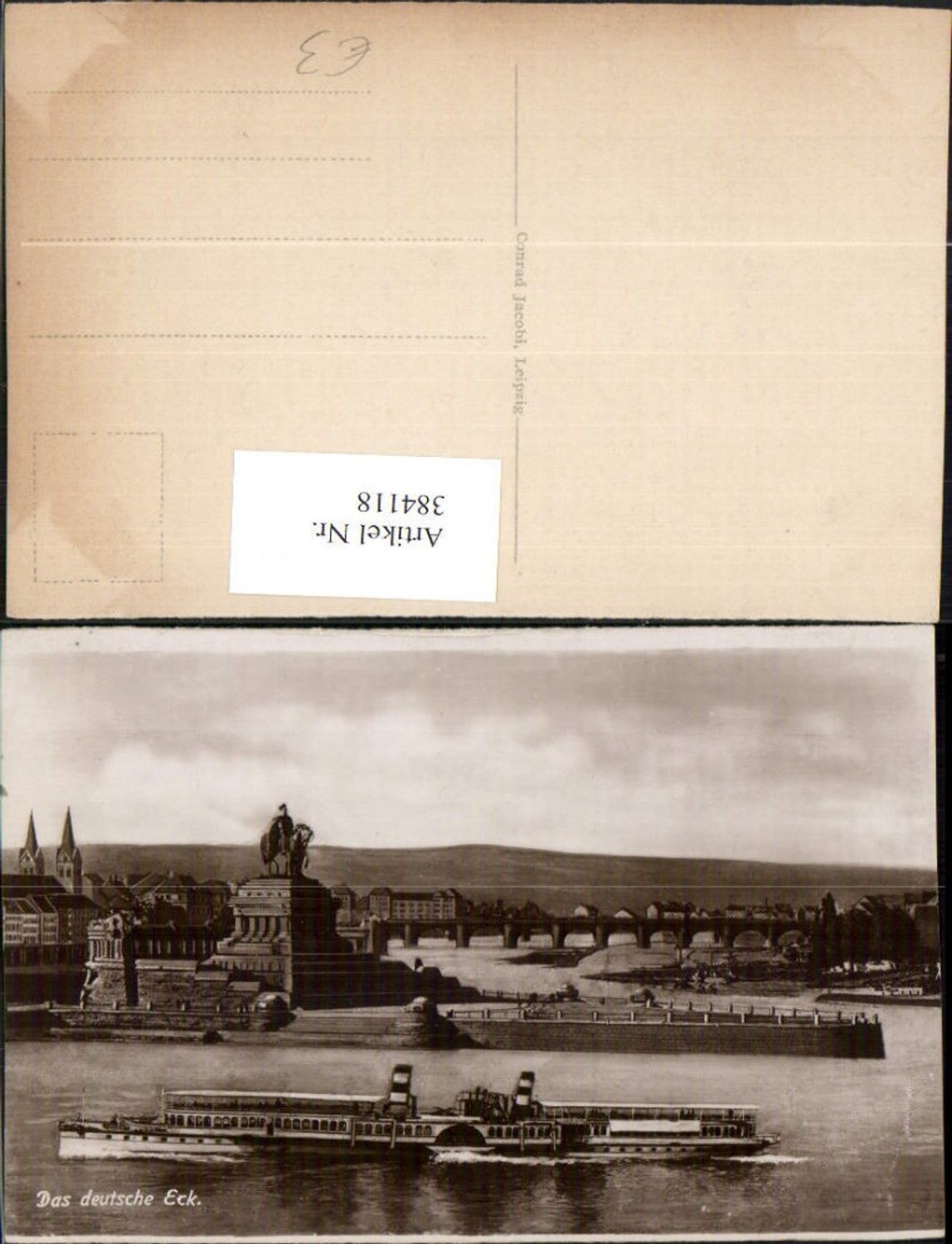 384118,Koblenz am Rhein Das deutsche Eck Denkmal Dampfer