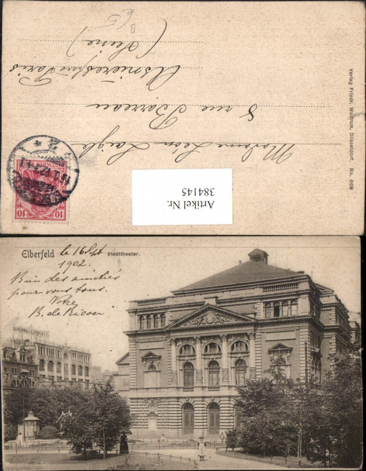 384145,Wuppertal Elberfeld Stadttheater Theater Gebäude