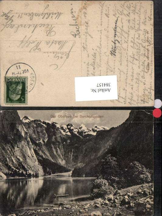 384157,Obersee See b. Berchtesgaden an Marta Wolff Reichenbach Vogtland Mühlgraben 11