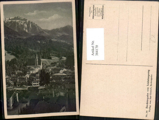 384170,Berchtesgaden vom Soleleitungssteg Teilansicht Bergkulisse