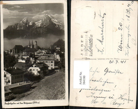 384180,Berchtesgaden Teilansicht m. Watzmann Bergkulisse