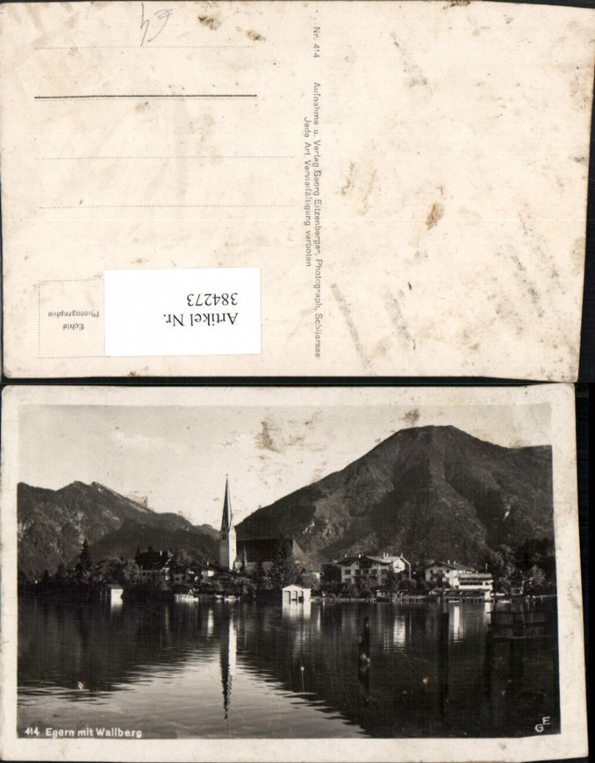384273.Egern Totale m. Wallberg Bergkulisse
