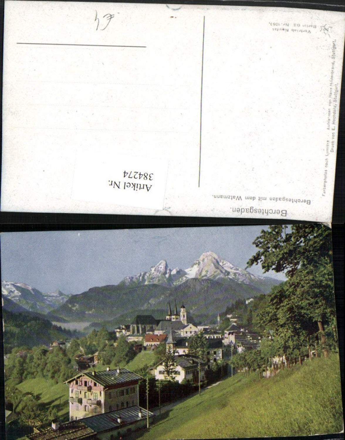 384274.Berchtesgaden Totale m. Watzmann Bergkulisse