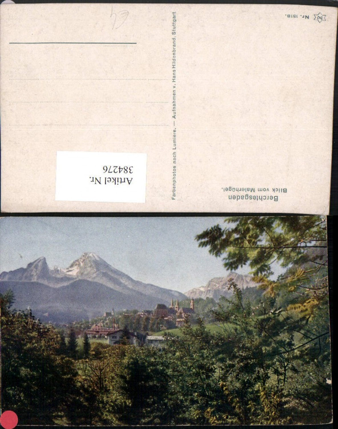 384276. Berchtesgaden Partial view from the Malerhügel mountain scenery