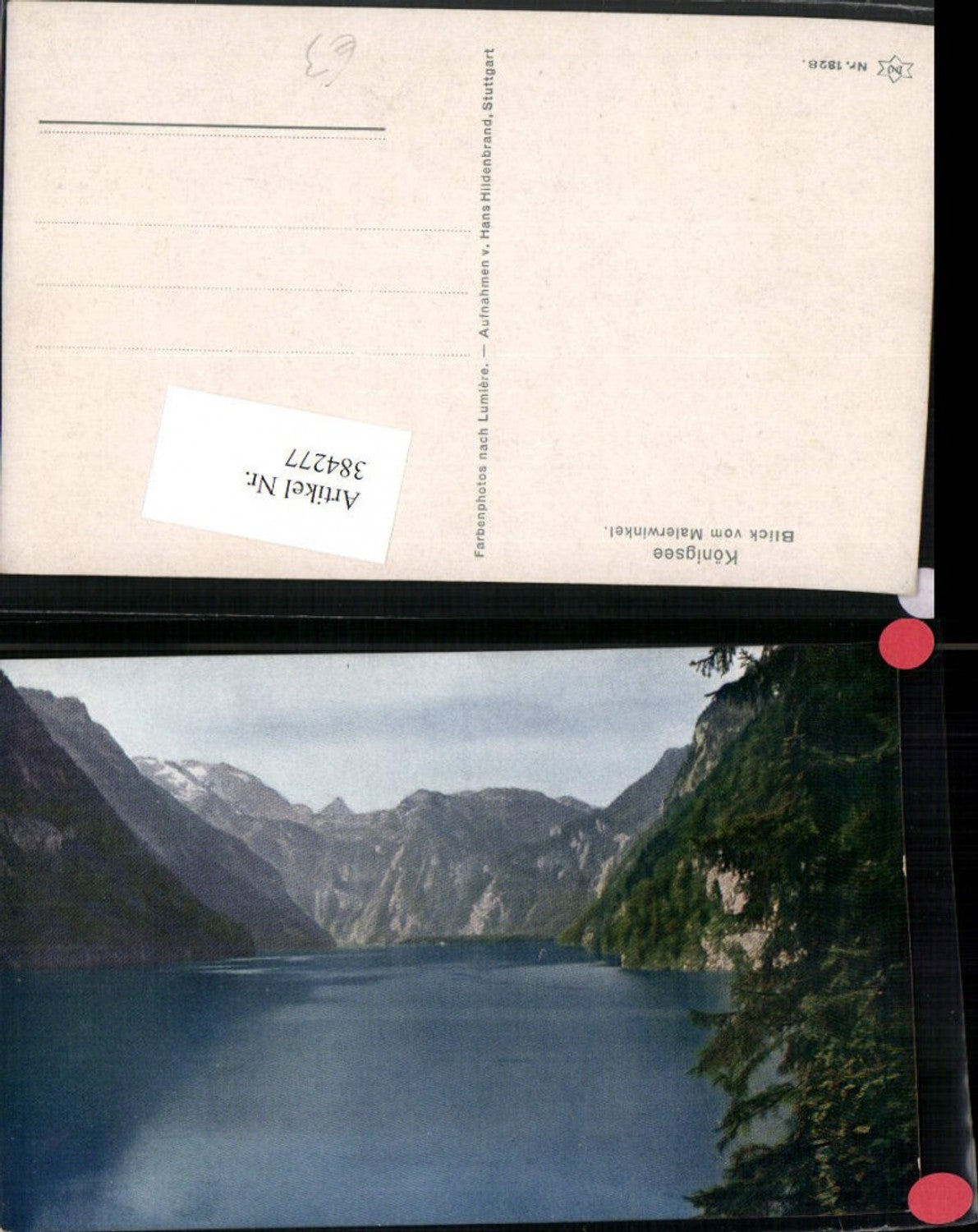 384277. Königssee Lake near Schönau from the Malerwinkel mountain backdrop