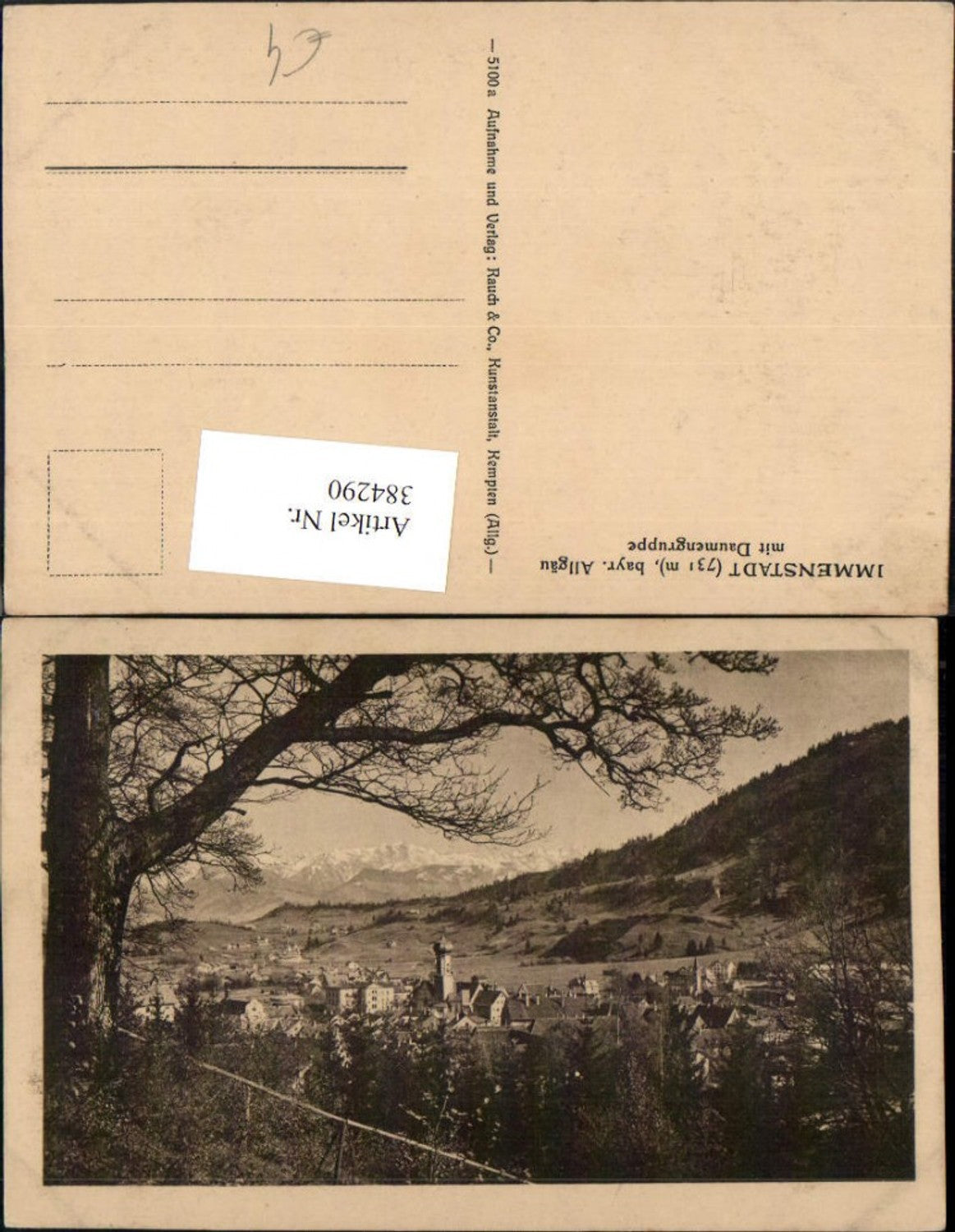 384290.Immenstadt im Allgäu Totale m. Daumengruppe Bergkulisse