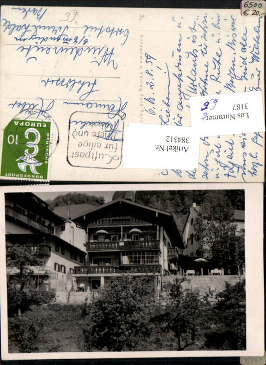 384312.Foto AK Berchtesgaden Haus Hotel Pension R! 1959