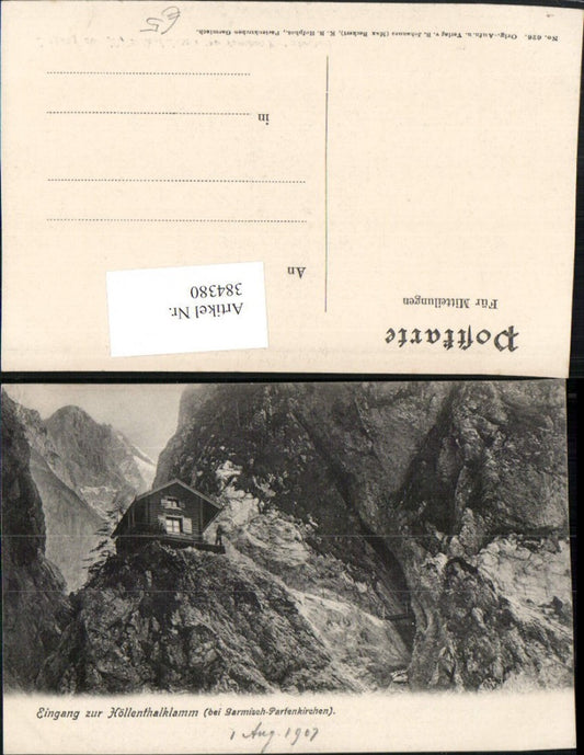 384380.Eingang zur Höllentalklamm b. Garmisch-Partenkirchen Hütte