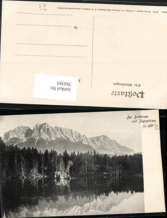 384385.Badersee See b. Grainau m. Zugspitze Bergkulisse