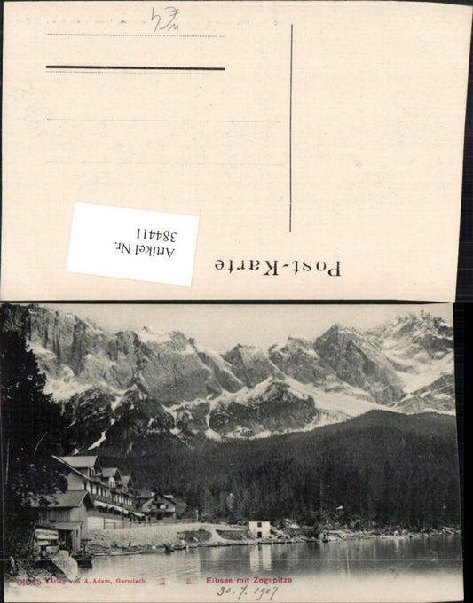 384411.Eibsee See b. Grainau m. Zugspitze Bergkulisse