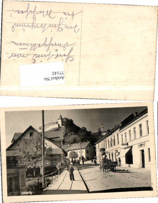 77142,Doboj Strassenpartie Kutsche Leute