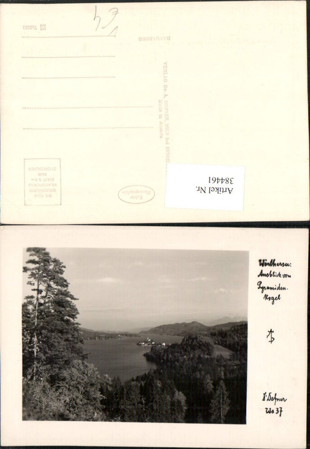 384461.Photo art Dr. Defner Ws37 Lake Wörthersee View from the Pyramidenkogel towards Maria Wörth
