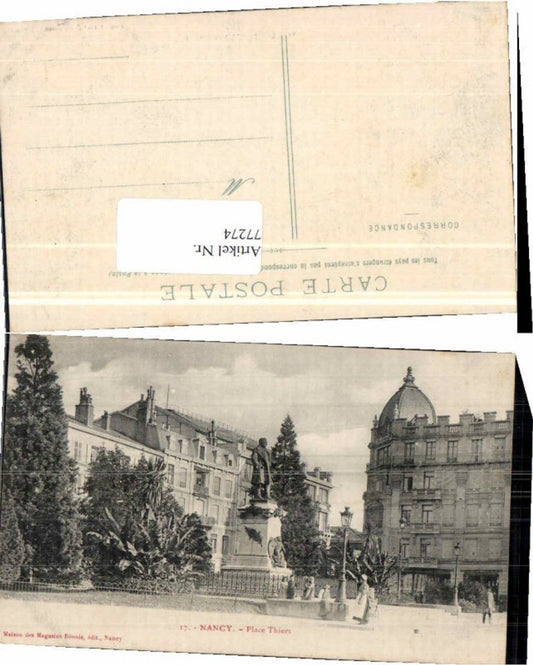 77274,Nancy Place Thiers Leute am denkmal 1910