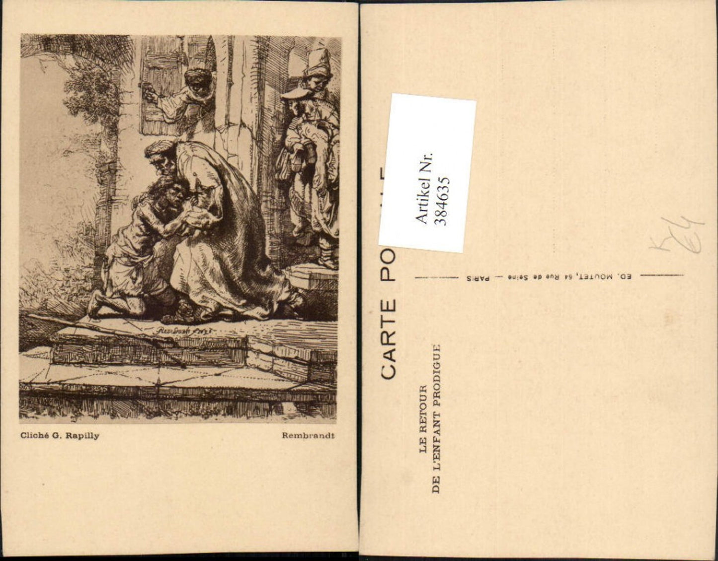 384635,Künstler AK Rembrandt Cliche G. Rapilly Personen Männer