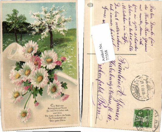 77358,Präge AK Maienglück Blumen Frühling